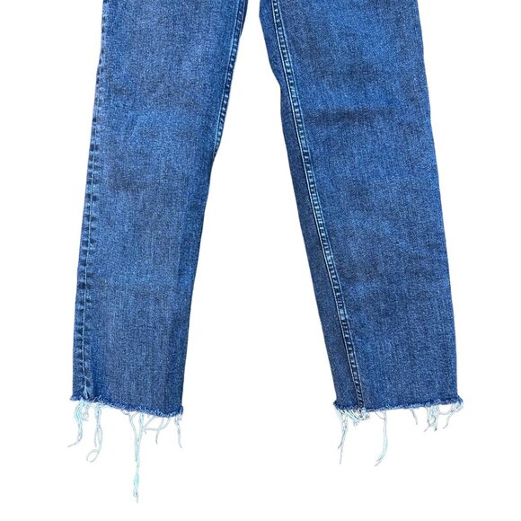 Re/Done Black Distressed Button Fly Crop Cut Off Jeans Size 25 - Picture 5 of 12